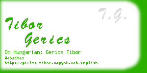 tibor gerics business card